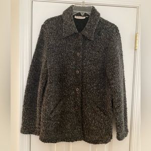 TOTOnKO warm gray sweater jacket. Cardigan with pockets